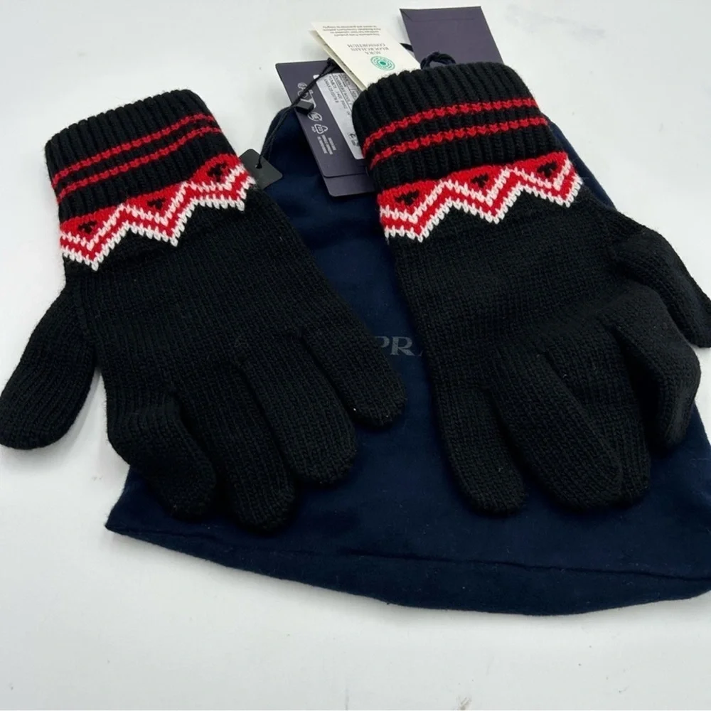 Unisex Prada wool cashmere knit, gloves size large made in Italy